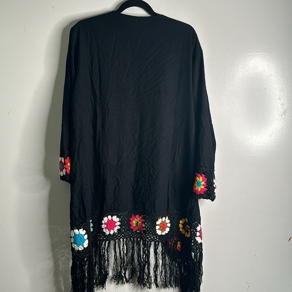 TAMSY corcht comono cotton blend black multi color size large summer, ca… - Picture 7 of 9